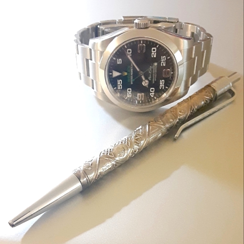 ROLEX 👑 Vintage 1960s Sterling Silver Ballpoint Pen